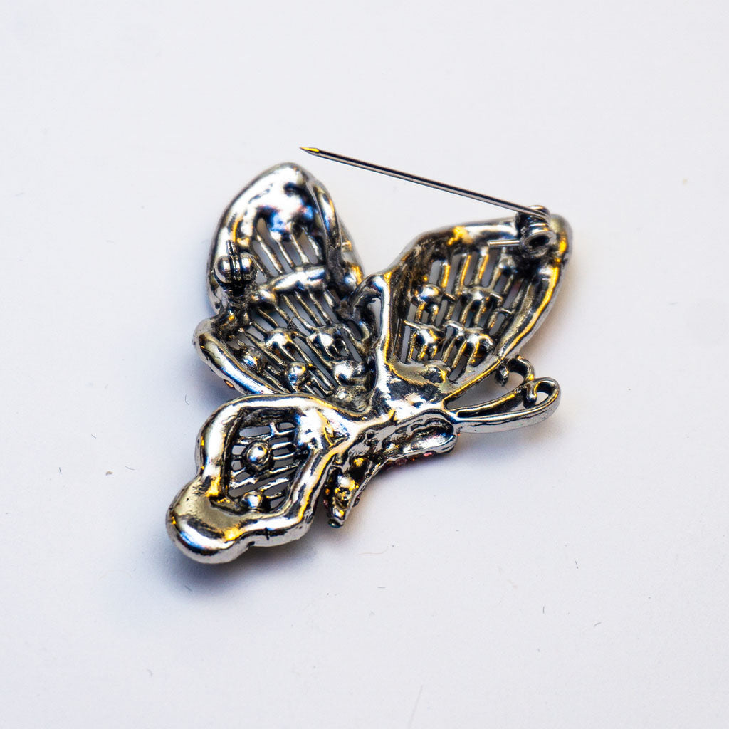 Crystal Butterfly Brooch