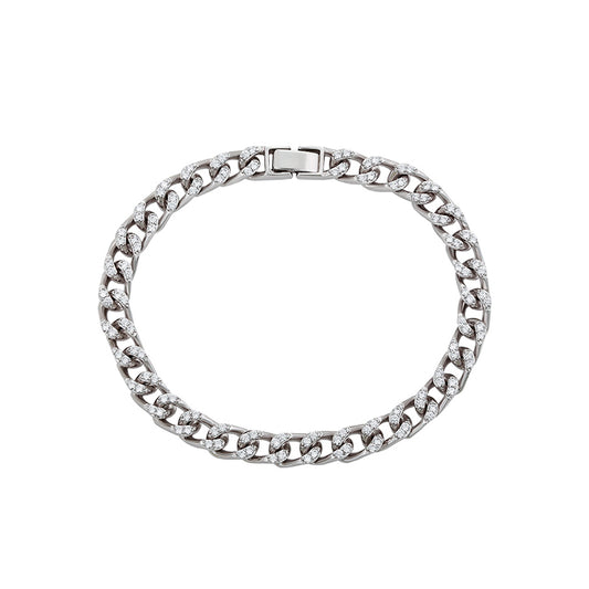 Silver Plated Designer Bracelet With Crystals II Edition for Women | beauiquepoint.com