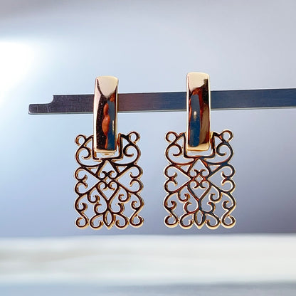 Earrings Golden Lace | beautiquepoint.com