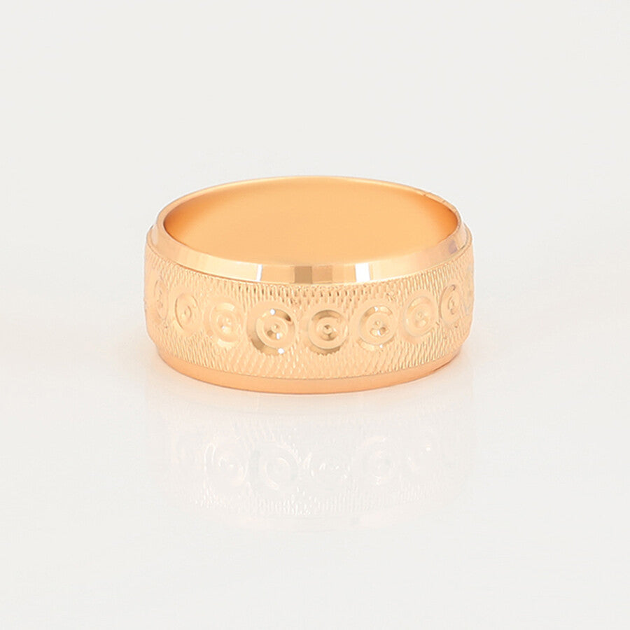 Elegant 18k gold-plated unisex ring - horizontal view - beautiquepoint.com