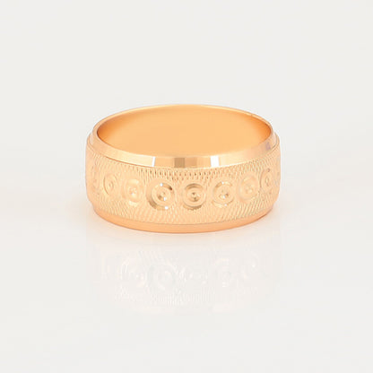 Elegant 18k gold-plated unisex ring - horizontal view - beautiquepoint.com