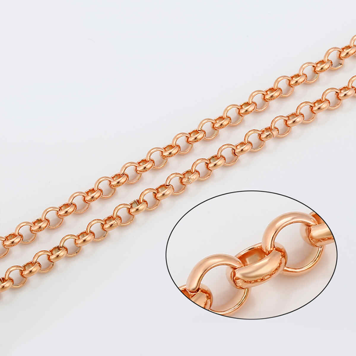 Zooming Unisex Rose Gold Cable Chain | Beautiquepoint.com 