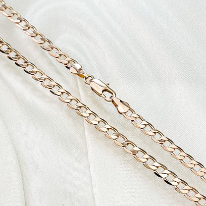 Vergoldete Luxus-Kette 50 cm 20K Cuban Link