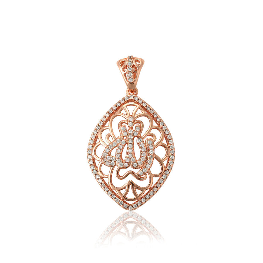 Rose Gold Pendant with crystal symbol - beautiquepoint.com