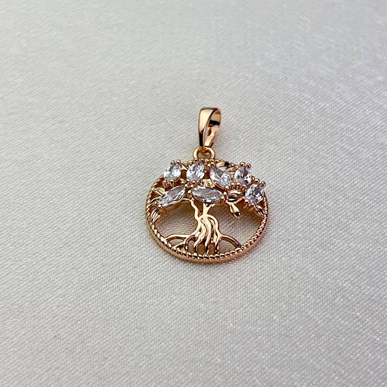 Tree of Life Gold-Plated Pendant WITH CRYSTALSjewelry for woman beautiquepoint.com