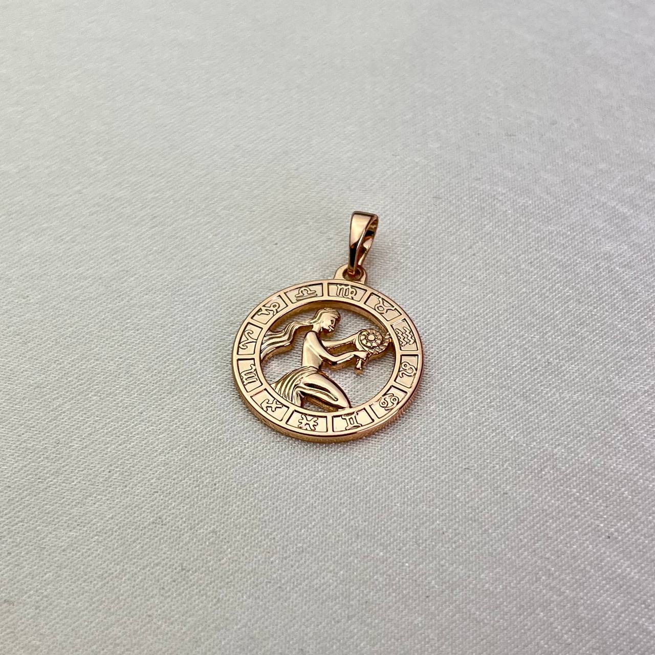 Virgo Zodiac Pendant Gold-Plated